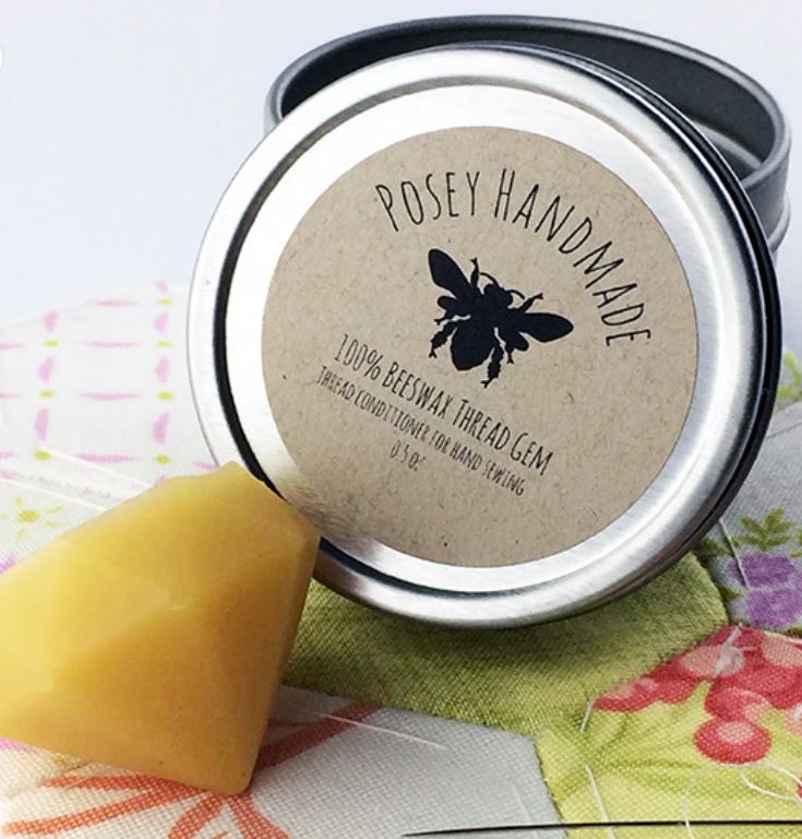 Beeswax Thread Gem by Posey Handmade Valdani perle cotton size 12 thread spool for quilting and embroidery