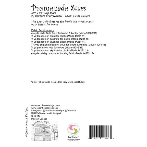 Promenade Stars Quilt Pattern by Coach House Designs