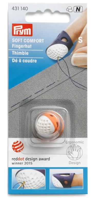Prym Ergonomic Thimble, Soft Comfort, Size Small to Extra Large