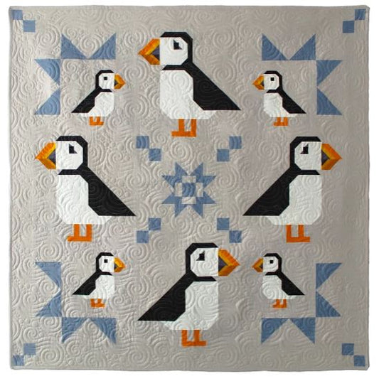 Puffin Star Pattern Quilt Pattern Booklet by Art East Quilting Co