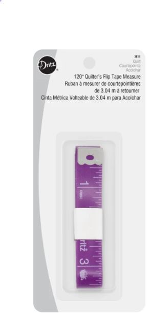 Dritz Quilting Quilter's Flip Tape Measure - 120" (300 cm) / DZ3011