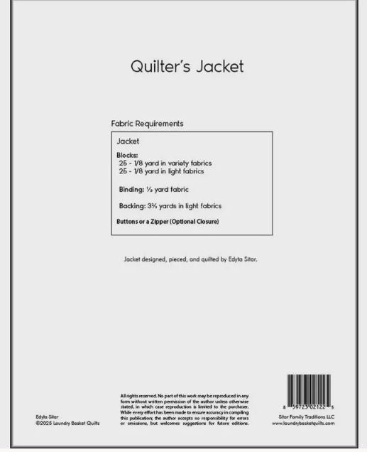 Quilter's Jacket Pattern | Laundry Basket Quilts