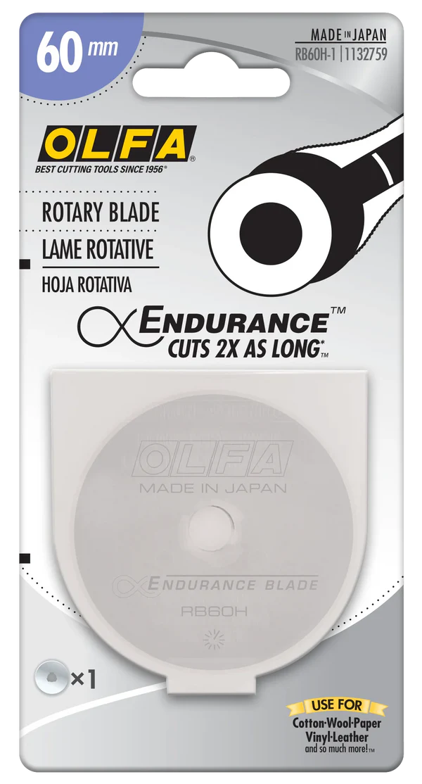 Olfa 60mmEndurance Rotary Blade 2pk / RB60H-2 Valdani perle cotton size 12 thread spool for quilting and embroidery