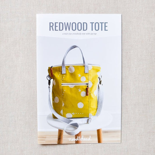 Redwood Tote Pre-Cut Kit w/ Merchant Mills Waxed Canvas & Art Gallery Prints
