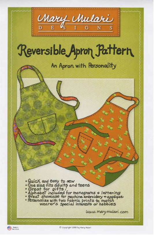 Favorite Reversible Apron Pattern | Mary Mulari Designs