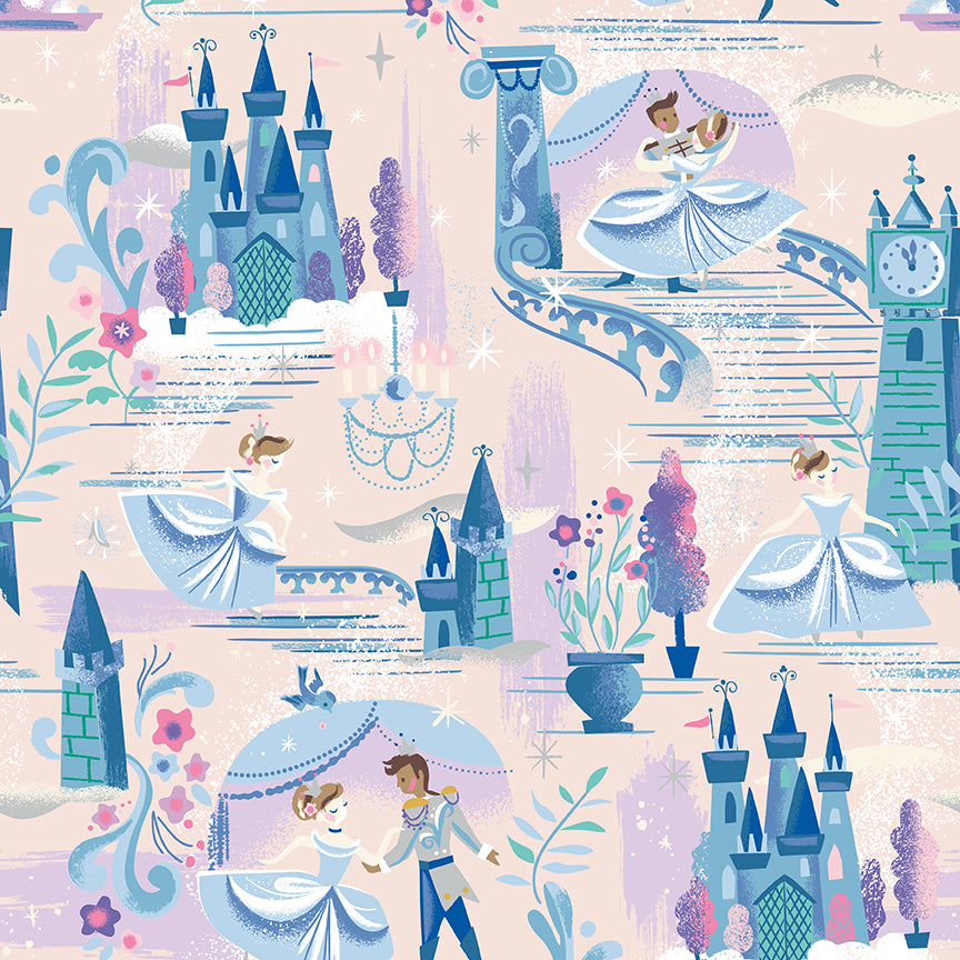 Cinderella's Carriage Pane 21 Piece Fat Quarter Bundle - Wishes by Jill Howarth