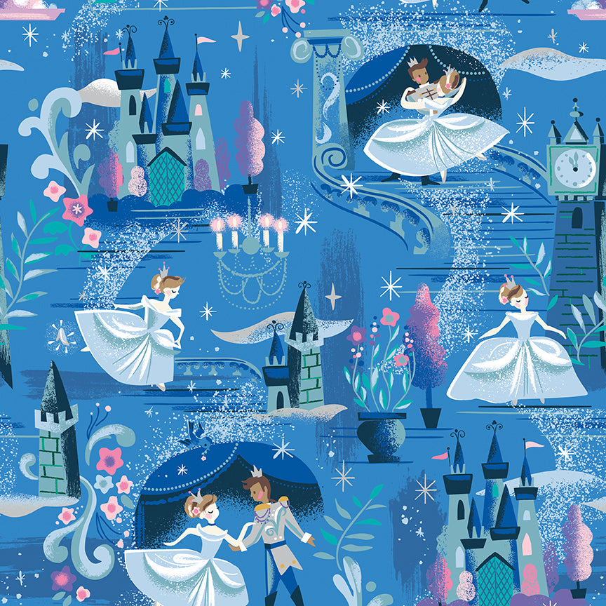 Cinderella's Carriage Pane 21 Piece Fat Quarter Bundle - Wishes by Jill Howarth