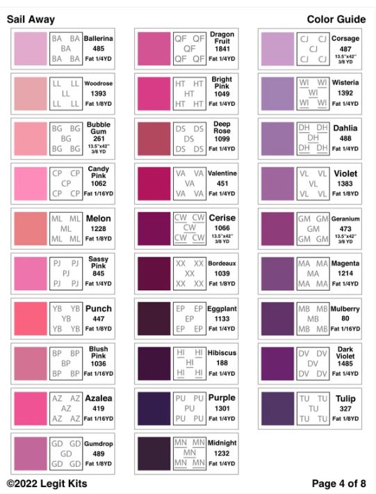 Legit Kits Sail Away Pattern | Special Order