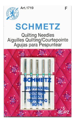 Schmetz Quilting Sewing Machine Needles, 5 count / Size 90/14