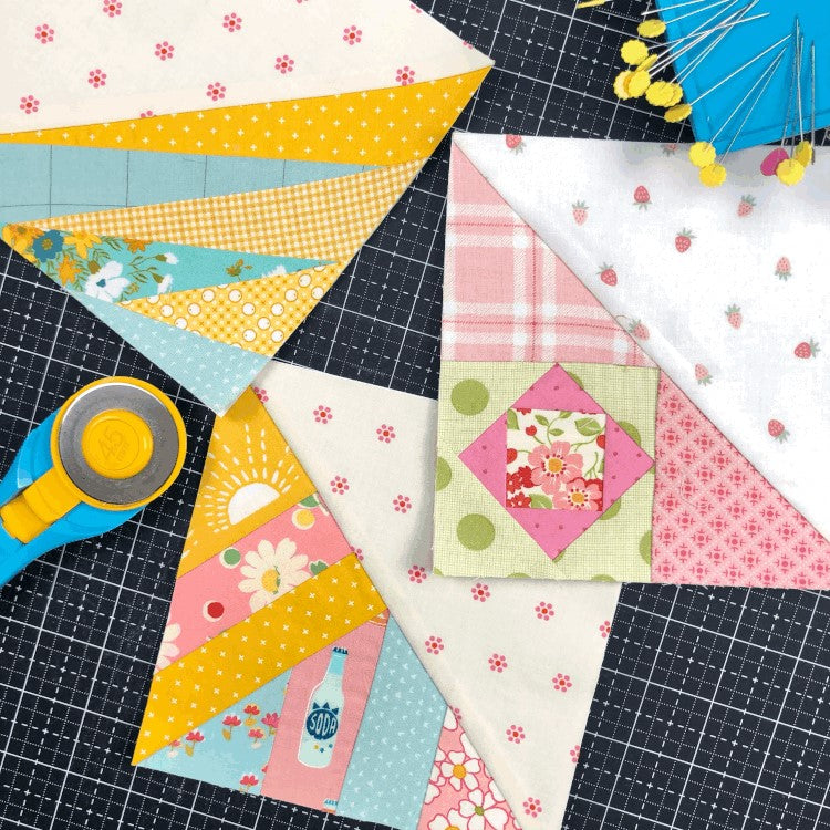 6" Scrappy Triangle Foundation Pad by Leila Gardunia