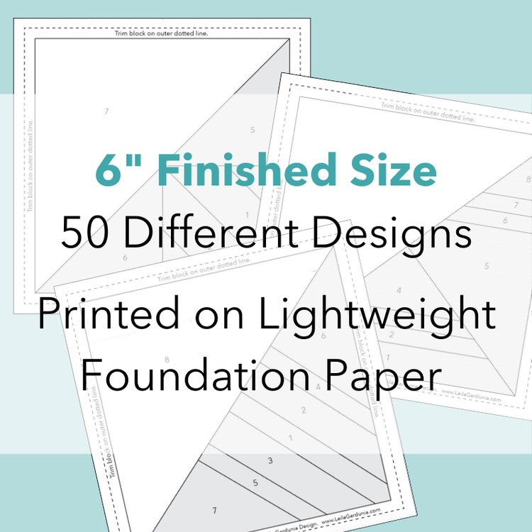 6" Scrappy Triangle Foundation Pad by Leila Gardunia