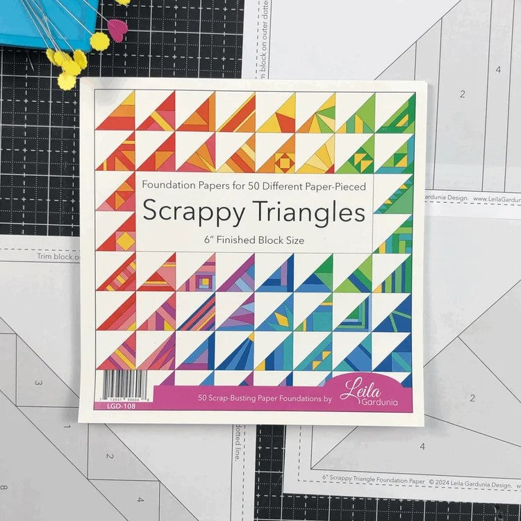 6" Scrappy Triangle Foundation Pad by Leila Gardunia