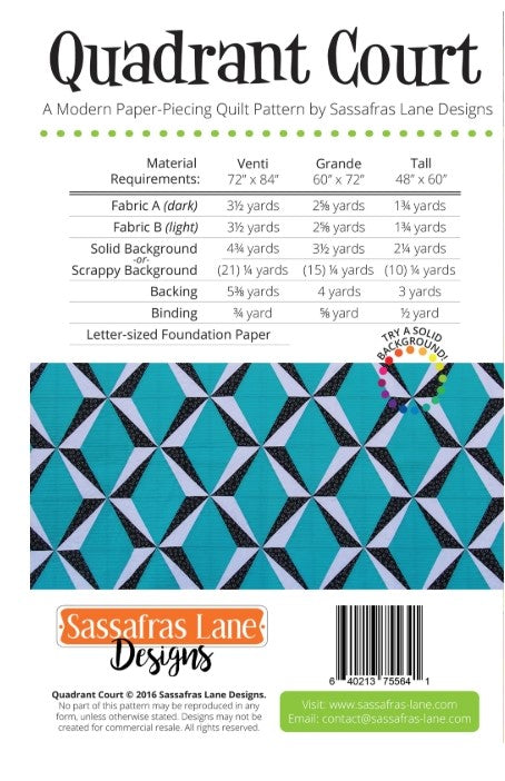 Quadrant Court Pattern - Sassafras Lane Designs