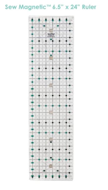 SewTites® Sew Magnetic™ 6½" . 24" Magnetic Quilting Ruler | Right-Handed | Special Order