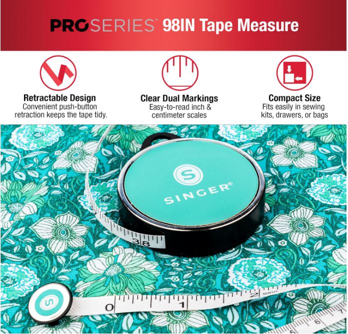 Singer Pro Series Retractable Leatherette  Tape Measure - 96"