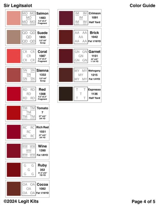 Legit Kits Sir Legitsalot Pattern | Special Order