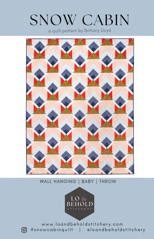 Snow Cabin Quilt Pattern by Lo & Behold Stitchery