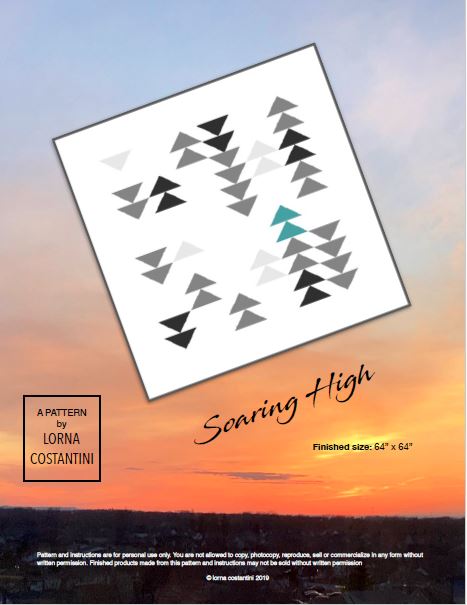 Soaring High Throw Size Quilt Pattern – Original design by Lorna Costantini