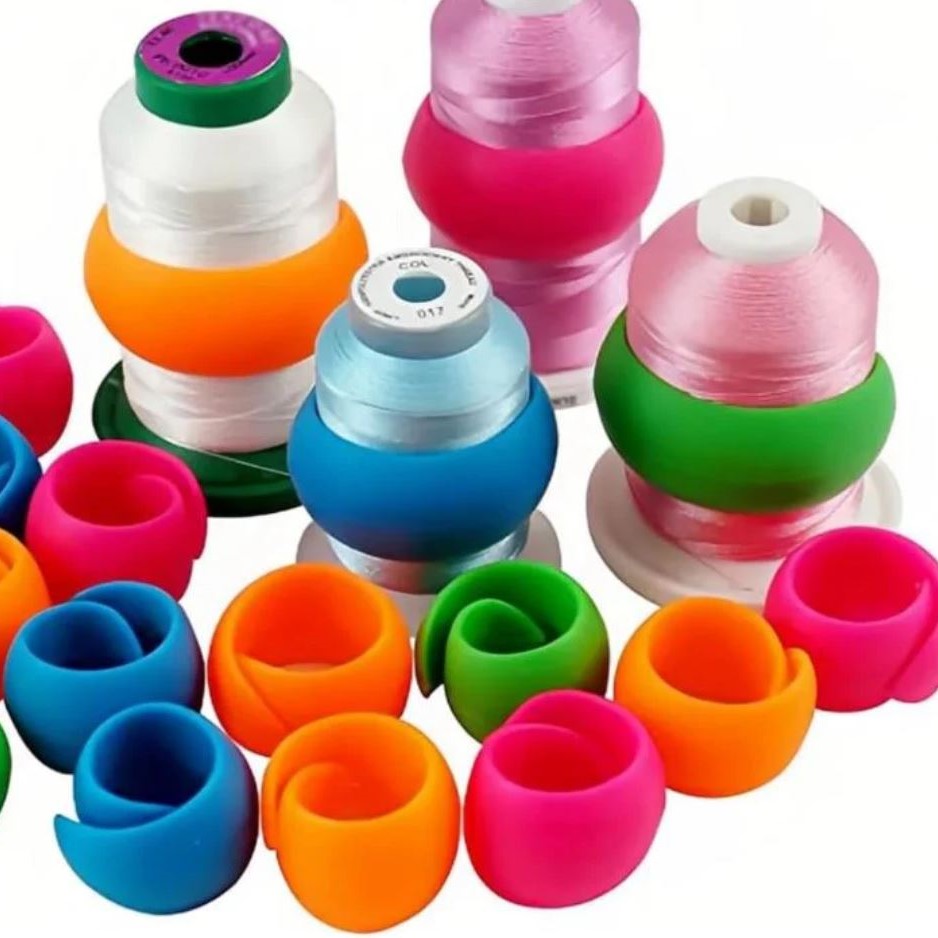 Thread & Bobbin Spool Saver = Pkg 5 Valdani perle cotton size 12 thread spool for quilting and embroidery