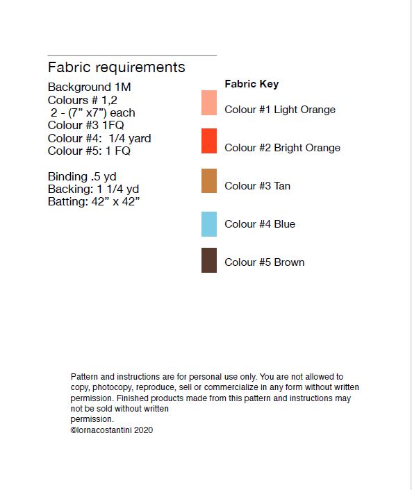 Baby Squash Blossom Pattern - Baby Quilt Pattern / designed by Lorna Costantini