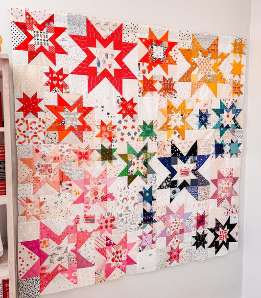 Star Splatter Throw Quilt Pattern by Amanda Kelly of Quilt Cakes