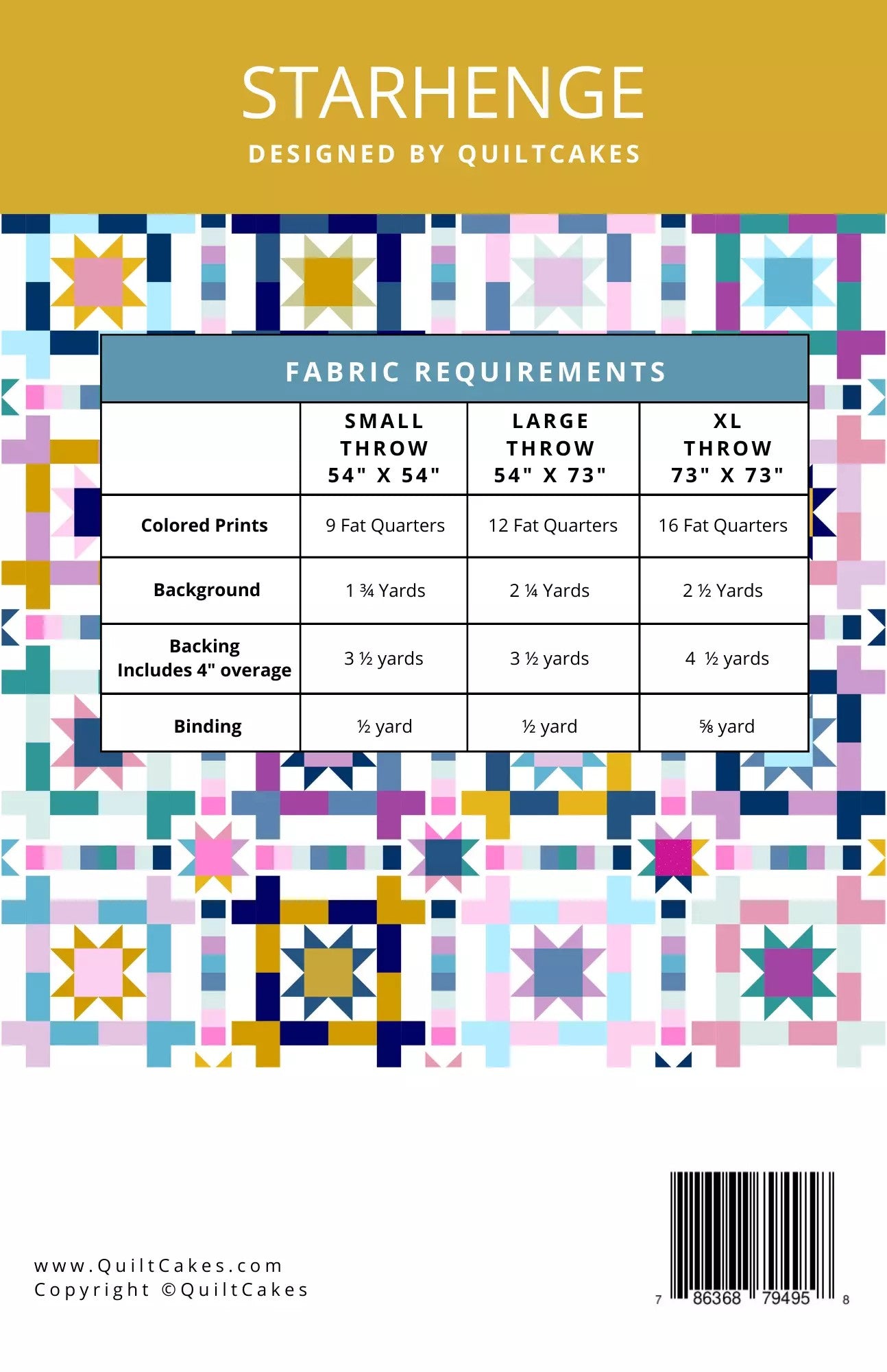 Starhenge Quilt Pattern (3 sizes) by Amanda Kelly of Quilt Cakes