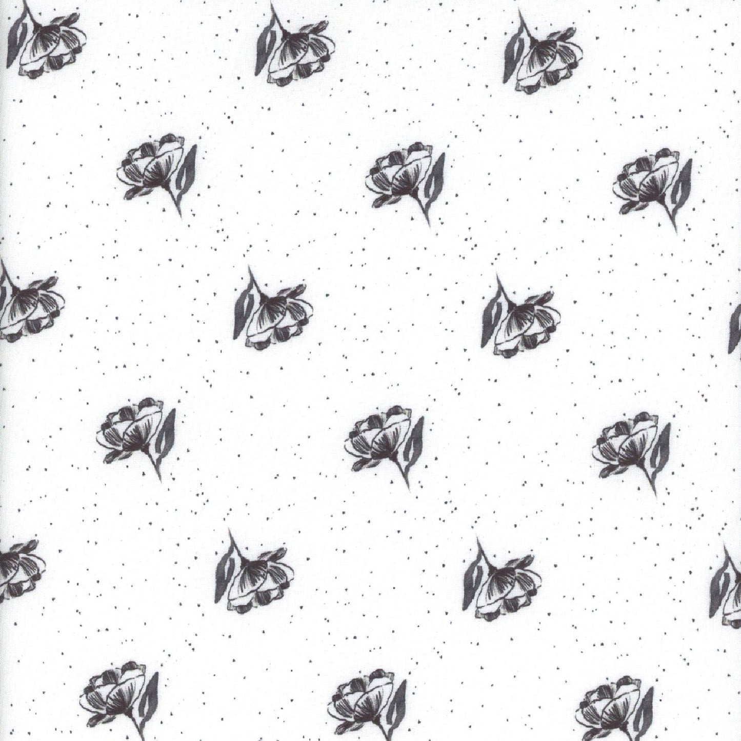 Dear Stella Fabrics Quiet Riot by Pammie Jane White Bloom STELLA-DPJ3099