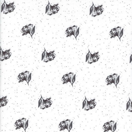 Dear Stella Fabrics Quiet Riot by Pammie Jane White Bloom STELLA-DPJ3099