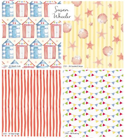 Sundaes by the Sea - Beach Huts - 4 Piece Fat Quarter Bundle by Craft Cotton Co