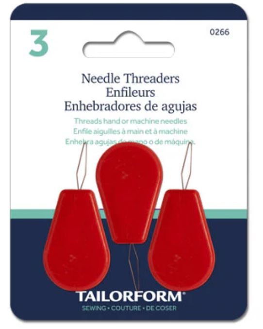 Tailorform Needle Threaders - 3 Pack Valdani perle cotton size 12 thread spool for quilting and embroidery