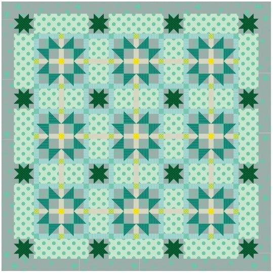 Tartan Star Pattern - Art East Quilting Co. / 6 Sizes - Baby to King