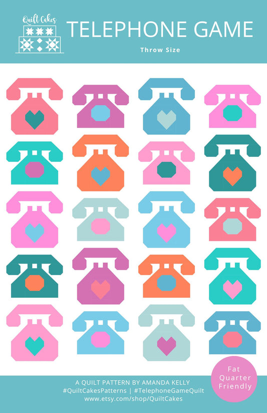 Telephone Game Quilt Pattern by Amanda Kelly of Quilt Cakes Valdani perle cotton size 12 thread spool for quilting and embroi
