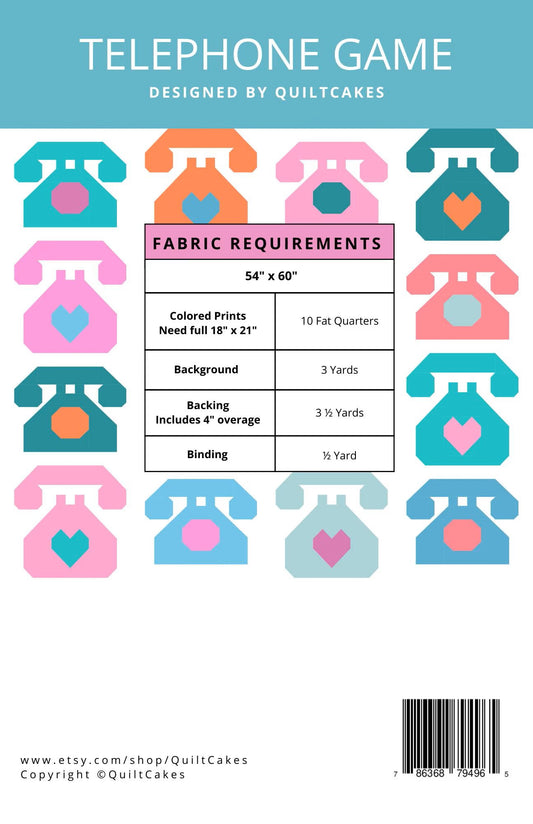Telephone Game Quilt Pattern by Amanda Kelly of Quilt Cakes