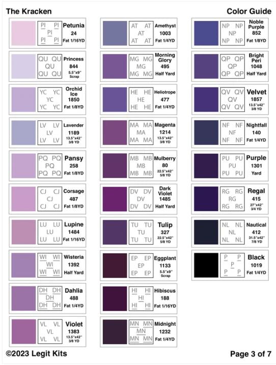 Legit Kits The Kracken Pattern | Special Order