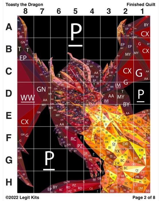 Legit Kits Toasty the Dragon Pattern | Special Order