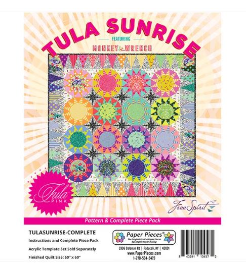 Tula Sunrise Complete Pattern; Paper Piece Pack by Tula Pink | Special Order