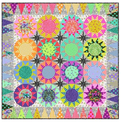 Tula Sunrise Complete Pattern; Paper Piece Pack by Tula Pink | Special Order