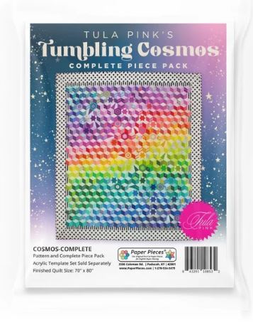 Tumbling Cosmos Pattern; Complete Paper Piece Pack by Tula Pink | Special Order