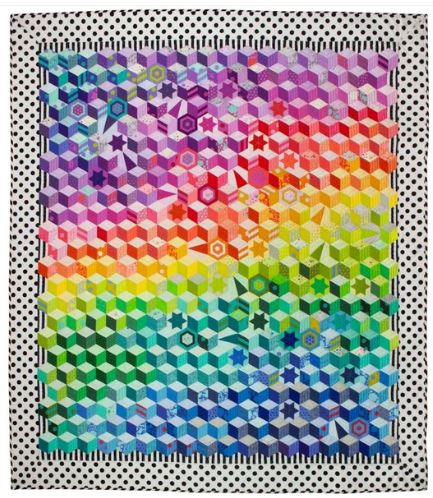 Tumbling Cosmos Pattern; Complete Paper Piece Pack by Tula Pink | Special Order