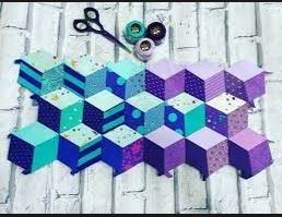 Tumbling Cosmos Pattern; Complete Paper Piece Pack by Tula Pink | Special Order