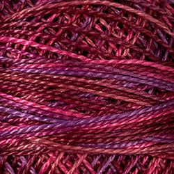 V3 Valdani Perle Cotton Size 12 / Spool 100M: VARIEGATED 100m Color No: V3 - Fuchsia Love