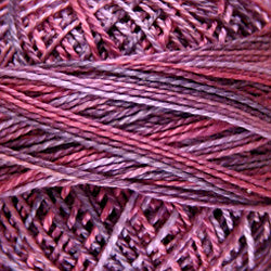 V60 Valdani Perle Cotton Size 12 / Spool 100M: VARIEGATED 100m Color No: V60 Pinks and Purples