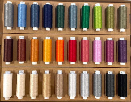 Valdani Solids Beautiful Colour Pack | 30 x 540 Yard Quilting Sewing Threads | Special Order