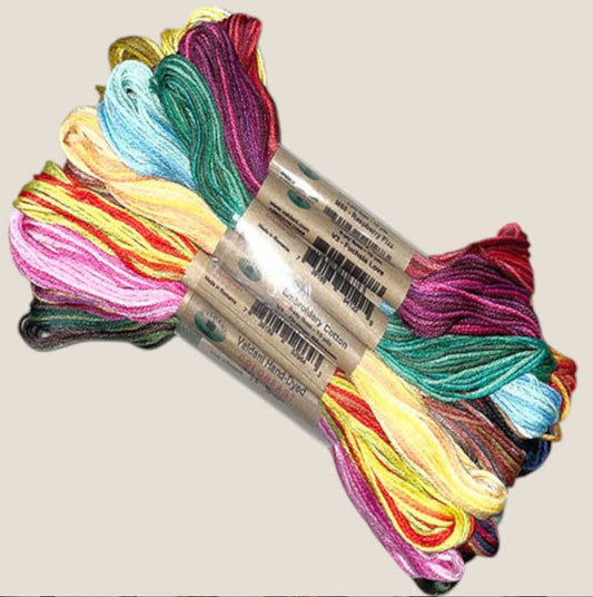 Valdani Wonderful Assortment Variegated Set 1 - "M" & "V" Colours Selection | 6-Ply Cotton Embroidery Floss (30 Skeins) | Special Order
