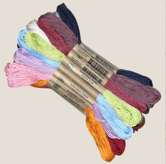 Valdani Wonderful Assortment - Solids | 6-Ply Cotton Embroidery Floss (30 Skeins) | Special Order