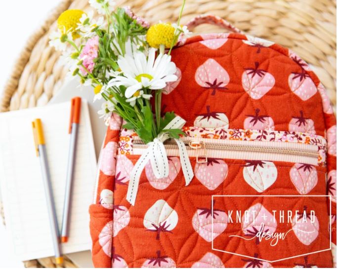 The Violet Backpack Pattern by Knot + Thread Designs