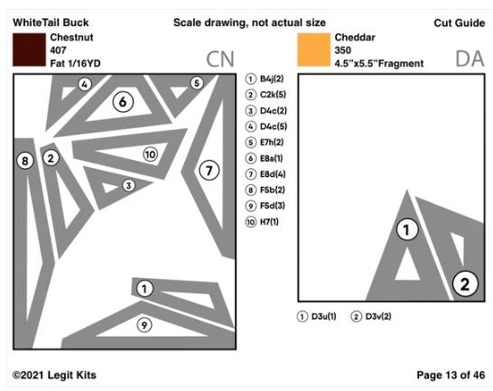 Legit Kits White Tail Buck Pattern | Special Order