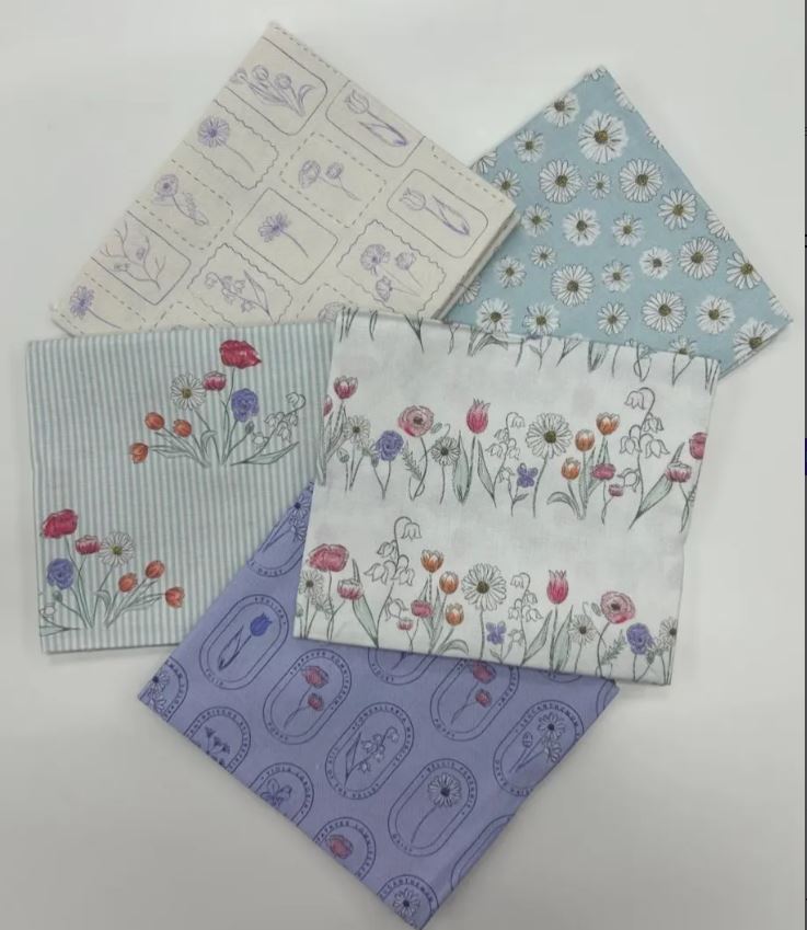 Wild Flowers - Vintage Florals - 5 Pce Fat Quarter Bundle by Holly Dennett / MAKE + BELIEVE