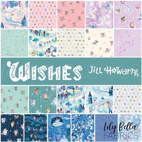 Cinderella's Carriage Pane 21 Piece Fat Quarter Bundle - Wishes by Jill Howarth