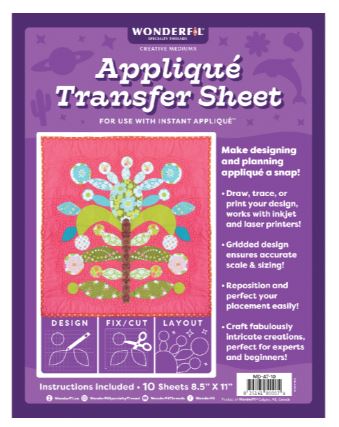 WonderFil Appliqué Transfer Sheet™ | 8.5" x 11" | 10 Sheets